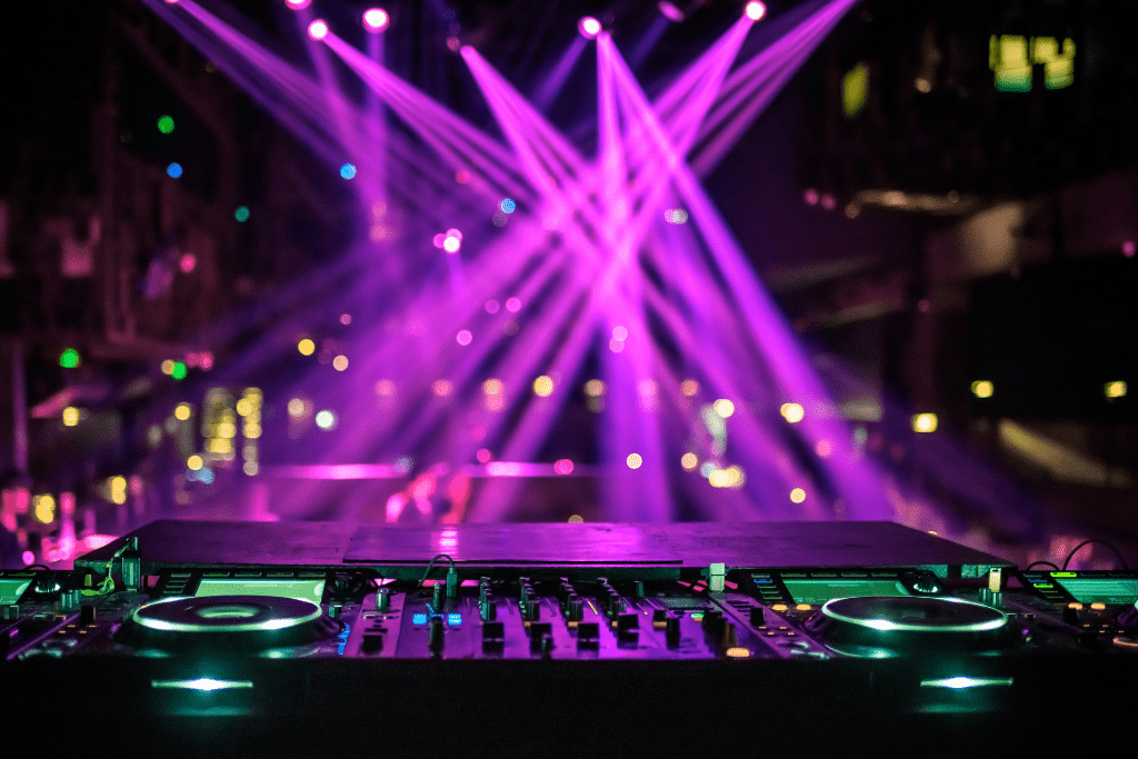 DJ set in a nightclub