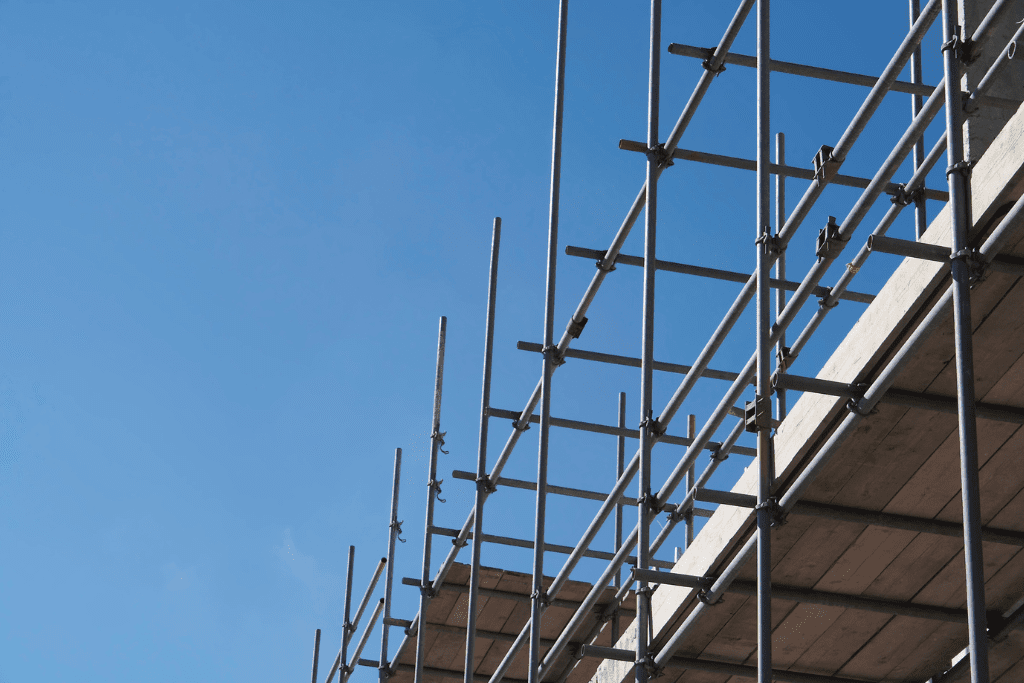 scaffolding on a building